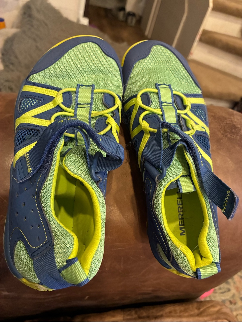 Merrell Kids Water Shoes in Blue and Lime
